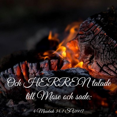 Picture 03 - 4 Mosebok 34:1 SV1917 - Och HERREN talade till Mose och - Bible Verse Picture