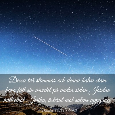 Picture 03 - 4 Mosebok 34:15 SV1917 - Dessa två stammar och denna halva stam hava - Bible Verse Picture
