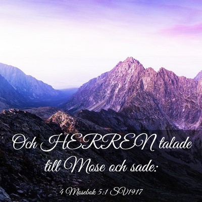 Picture 03 - 4 Mosebok 5:1 SV1917 - Och HERREN talade till Mose och - Bible Verse Picture