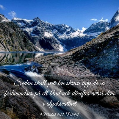 Picture 03 - 4 Mosebok 5:23 SV1917 - Sedan skall prästen skriva upp dessa - Bible Verse Picture