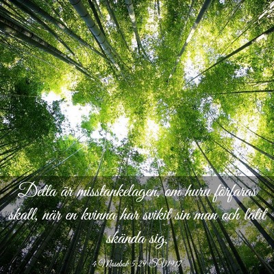 Picture 03 - 4 Mosebok 5:29 SV1917 - Detta är misstankelagen, om huru förfaras - Bible Verse Picture