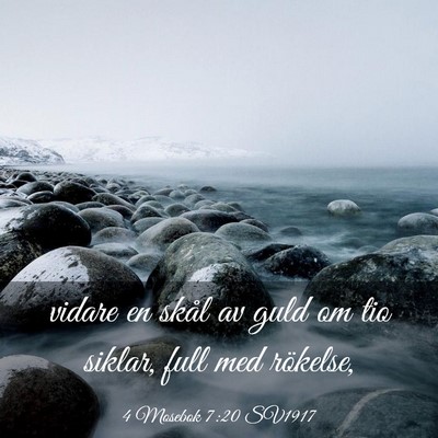 Picture 03 - 4 Mosebok 7:20 SV1917 - vidare en skål av guld om tio siklar, full med - Bible Verse Picture