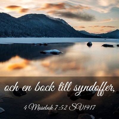 Picture 03 - 4 Mosebok 7:52 SV1917 - och en bock till - Bible Verse Picture