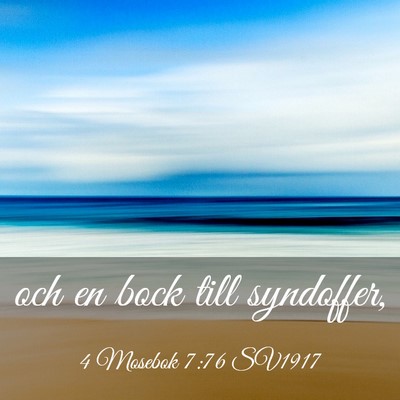 Picture 03 - 4 Mosebok 7:76 SV1917 - och en bock till - Bible Verse Picture