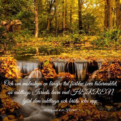 Picture 03 - 4 Mosebok 9:19 SV1917 - Och om molnskyn en längre tid förblev över - Bible Verse Picture