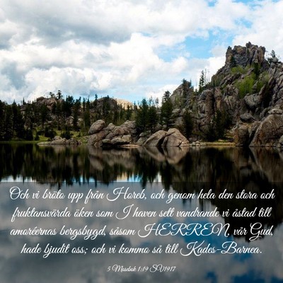 Picture 03 - 5 Mosebok 1:19 SV1917 - Och vi bröto upp från Horeb, och genom hela den - Bible Verse Picture