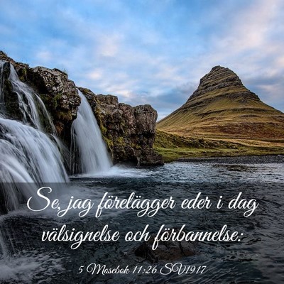 Picture 03 - 5 Mosebok 11:26 SV1917 - Se, jag förelägger eder i dag välsignelse och - Bible Verse Picture