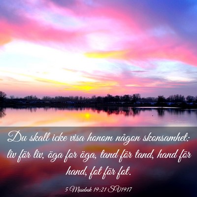 Picture 03 - 5 Mosebok 19:21 SV1917 - Du skall icke visa honom någon skonsamhet: liv - Bible Verse Picture