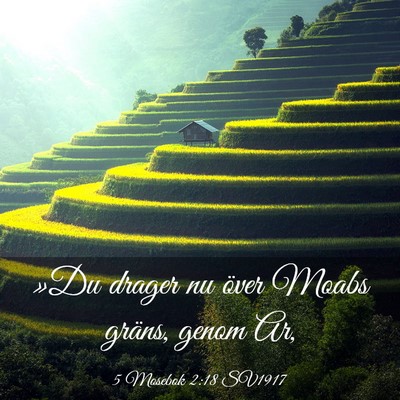 Picture 03 - 5 Mosebok 2:18 SV1917 - »Du drager nu över Moabs gräns, genom - Bible Verse Picture