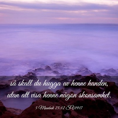 Picture 03 - 5 Mosebok 25:12 SV1917 - så skall du hugga av henne handen, utan att visa - Bible Verse Picture