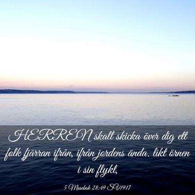 Picture 03 - 5 Mosebok 28:49 SV1917 - HERREN skall skicka över dig ett folk fjärran - Bible Verse Picture