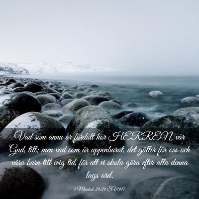 Picture 03 - 5 Mosebok 29:29 SV1917 - Vad som ännu är fördolt hör HERREN, vår Gud, - Bible Verse Picture