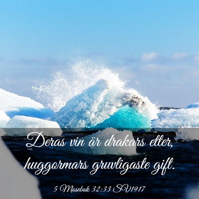 Picture 03 - 5 Mosebok 32:33 SV1917 - Deras vin är drakars etter, huggormars - Bible Verse Picture