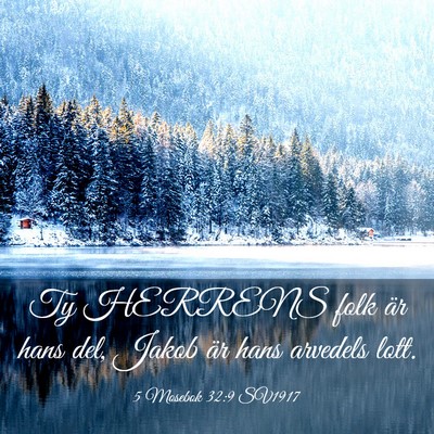 Picture 03 - 5 Mosebok 32:9 SV1917 - Ty HERRENS folk är hans del, Jakob är hans - Bible Verse Picture