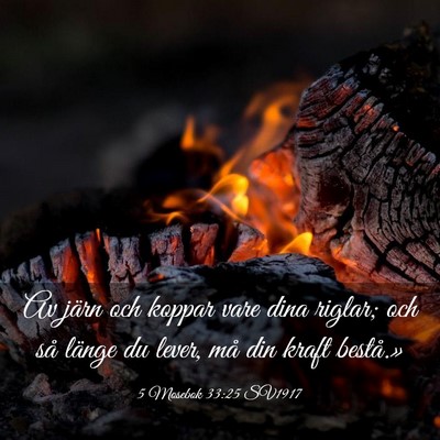Picture 03 - 5 Mosebok 33:25 SV1917 - Av järn och koppar vare dina riglar; och så - Bible Verse Picture