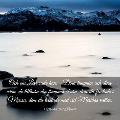 Picture 03 - 5 Mosebok 33:8 SV1917 - Och om Levi sade han: »Dina tummim och dina - Bible Verse Picture