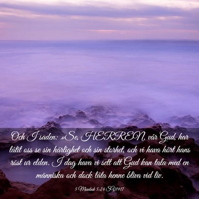 Picture 03 - 5 Mosebok 5:24 SV1917 - Och I saden: »Se, HERREN, vår Gud, har låtit - Bible Verse Picture