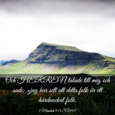 Picture 03 - 5 Mosebok 9:13 SV1917 - Och HERREN talade till mig och sade: »jag har - Bible Verse Picture