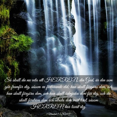 Picture 03 - 5 Mosebok 9:3 SV1917 - Så skall du nu veta att HERREN, din Gud, är den - Bible Verse Picture