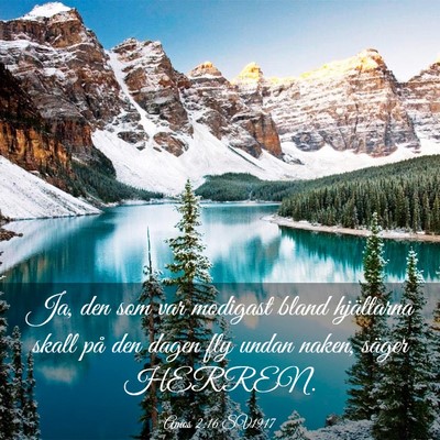 Picture 03 - Amos 2:16 SV1917 - Ja, den som var modigast bland hjältarna skall - Bible Verse Picture