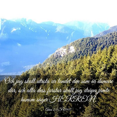 Picture 03 - Amos 2:3 SV1917 - Och jag skall utrota ur landet den som är domare - Bible Verse Picture