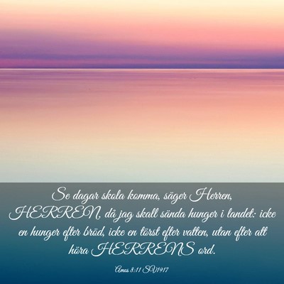 Picture 03 - Amos 8:11 SV1917 - Se dagar skola komma, säger Herren, HERREN, då - Bible Verse Picture