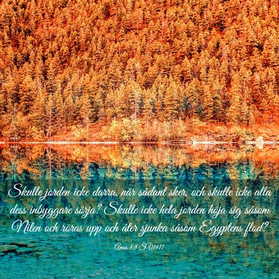 Picture 03 - Amos 8:8 SV1917 - Skulle jorden icke darra, när sådant sker, och - Bible Verse Picture