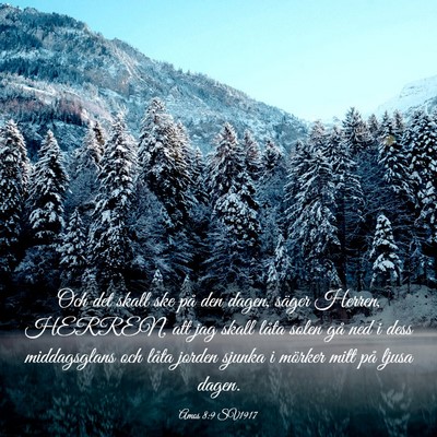 Picture 03 - Amos 8:9 SV1917 - Och det skall ske på den dagen, säger Herren, - Bible Verse Picture