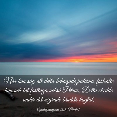 Picture 03 - Apostlagärningarna 12:3 SV1917 - När han såg att detta behagade judarna, - Bible Verse Picture