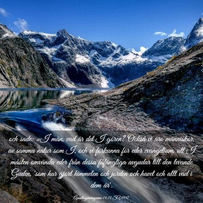 Picture 03 - Apostlagärningarna 14:15 SV1917 - och sade: »I män, vad är det I gören? Också - Bible Verse Picture