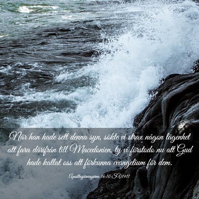 Picture 03 - Apostlagärningarna 16:10 SV1917 - När han hade sett denna syn, sökte vi strax - Bible Verse Picture