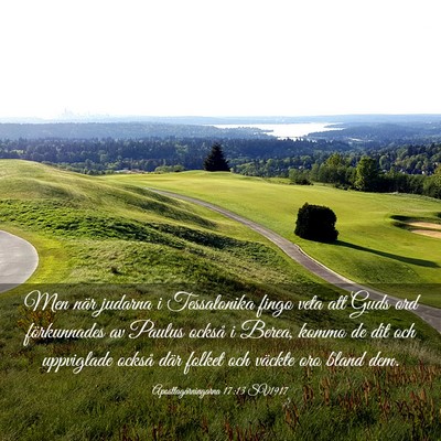 Picture 03 - Apostlagärningarna 17:13 SV1917 - Men när judarna i Tessalonika fingo veta att - Bible Verse Picture