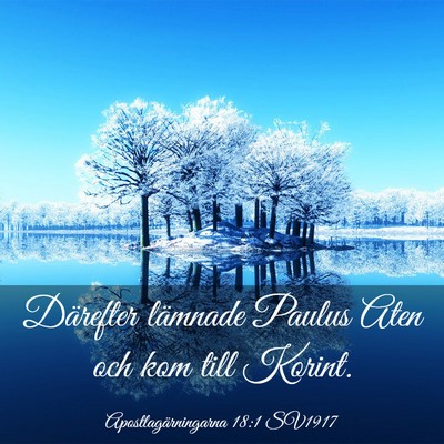 Picture 03 - Apostlagärningarna 18:1 SV1917 - Därefter lämnade Paulus Aten och kom till - Bible Verse Picture
