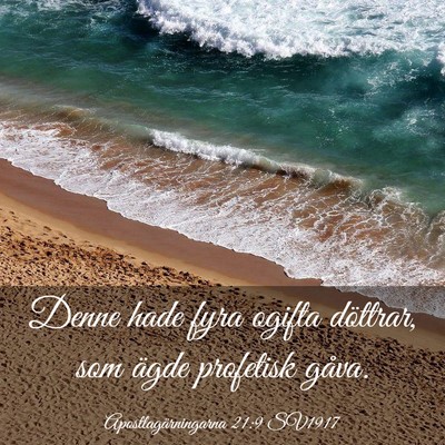 Picture 03 - Apostlagärningarna 21:9 SV1917 - Denne hade fyra ogifta döttrar, som ägde - Bible Verse Picture
