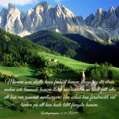 Picture 03 - Apostlagärningarna 22:29 SV1917 - Männen som skulle hava förhört honom drogo sig - Bible Verse Picture