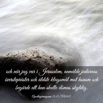 Picture 03 - Apostlagärningarna 25:15 SV1917 - och när jag var i Jerusalem, anmälde judarnas - Bible Verse Picture