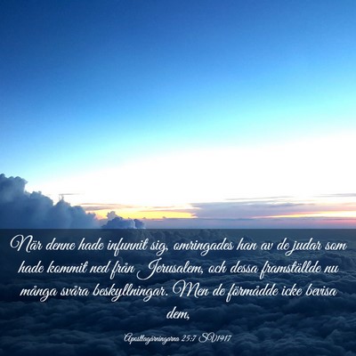 Picture 03 - Apostlagärningarna 25:7 SV1917 - När denne hade infunnit sig, omringades han av - Bible Verse Picture