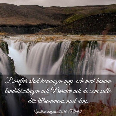 Picture 03 - Apostlagärningarna 26:30 SV1917 - Därefter stod konungen upp, och med honom - Bible Verse Picture