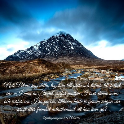 Picture 03 - Apostlagärningarna 3:12 SV1917 - När Petrus såg detta, tog han till orda och - Bible Verse Picture