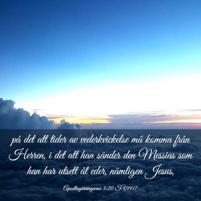 Picture 03 - Apostlagärningarna 3:20 SV1917 - på det att tider av vederkvickelse må komma - Bible Verse Picture