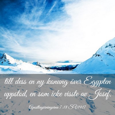 Picture 03 - Apostlagärningarna 7:18 SV1917 - till dess en ny konung över Egypten uppstod, en - Bible Verse Picture