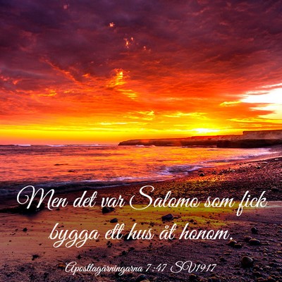 Picture 03 - Apostlagärningarna 7:47 SV1917 - Men det var Salomo som fick bygga ett hus åt - Bible Verse Picture