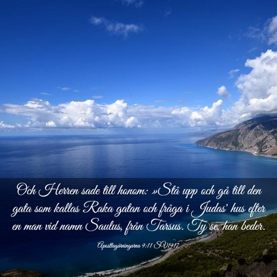 Picture 03 - Apostlagärningarna 9:11 SV1917 - Och Herren sade till honom: »Stå upp och gå - Bible Verse Picture