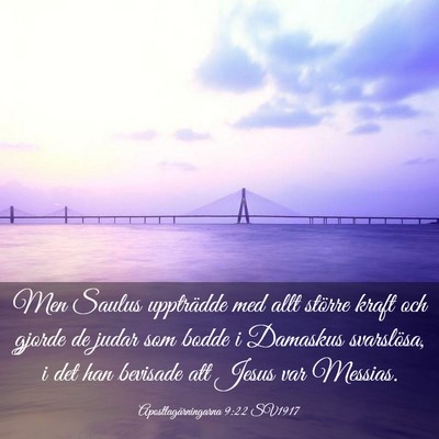 Picture 03 - Apostlagärningarna 9:22 SV1917 - Men Saulus uppträdde med allt större kraft och - Bible Verse Picture