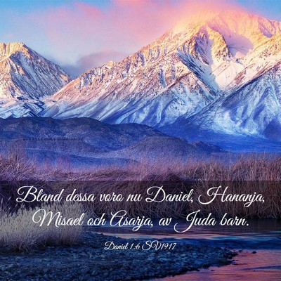 Picture 03 - Daniel 1:6 SV1917 - Bland dessa voro nu Daniel, Hananja, Misael och - Bible Verse Picture