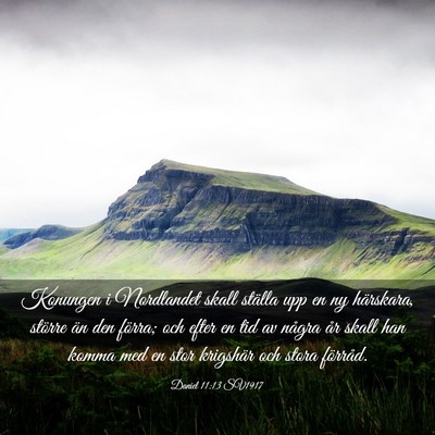 Picture 03 - Daniel 11:13 SV1917 - Konungen i Nordlandet skall ställa upp en ny - Bible Verse Picture