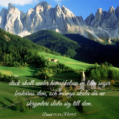 Picture 03 - Daniel 11:34 SV1917 - dock skall under hemsökelsen en liten seger - Bible Verse Picture