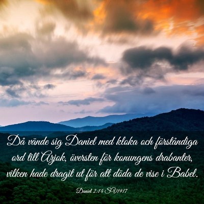 Picture 03 - Daniel 2:14 SV1917 - Då vände sig Daniel med kloka och förståndiga - Bible Verse Picture