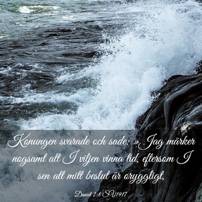 Picture 03 - Daniel 2:8 SV1917 - Konungen svarade och sade: »Jag märker nogsamt - Bible Verse Picture