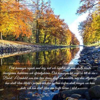Picture 03 - Daniel 5:7 SV1917 - Och konungen ropade med hög röst och befallde - Bible Verse Picture